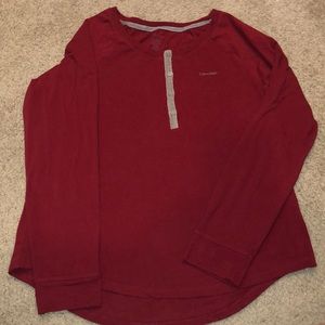 Calvin Klein long sleeve sleepwear shirt